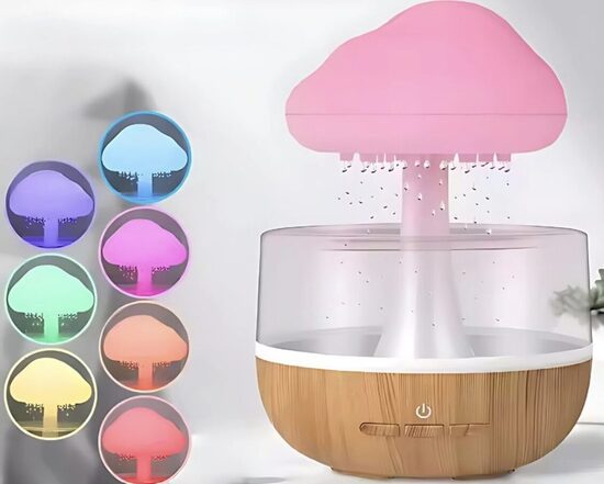 Debesies tipo keičiantis spalvas oro drėkintuvas- difuzorius